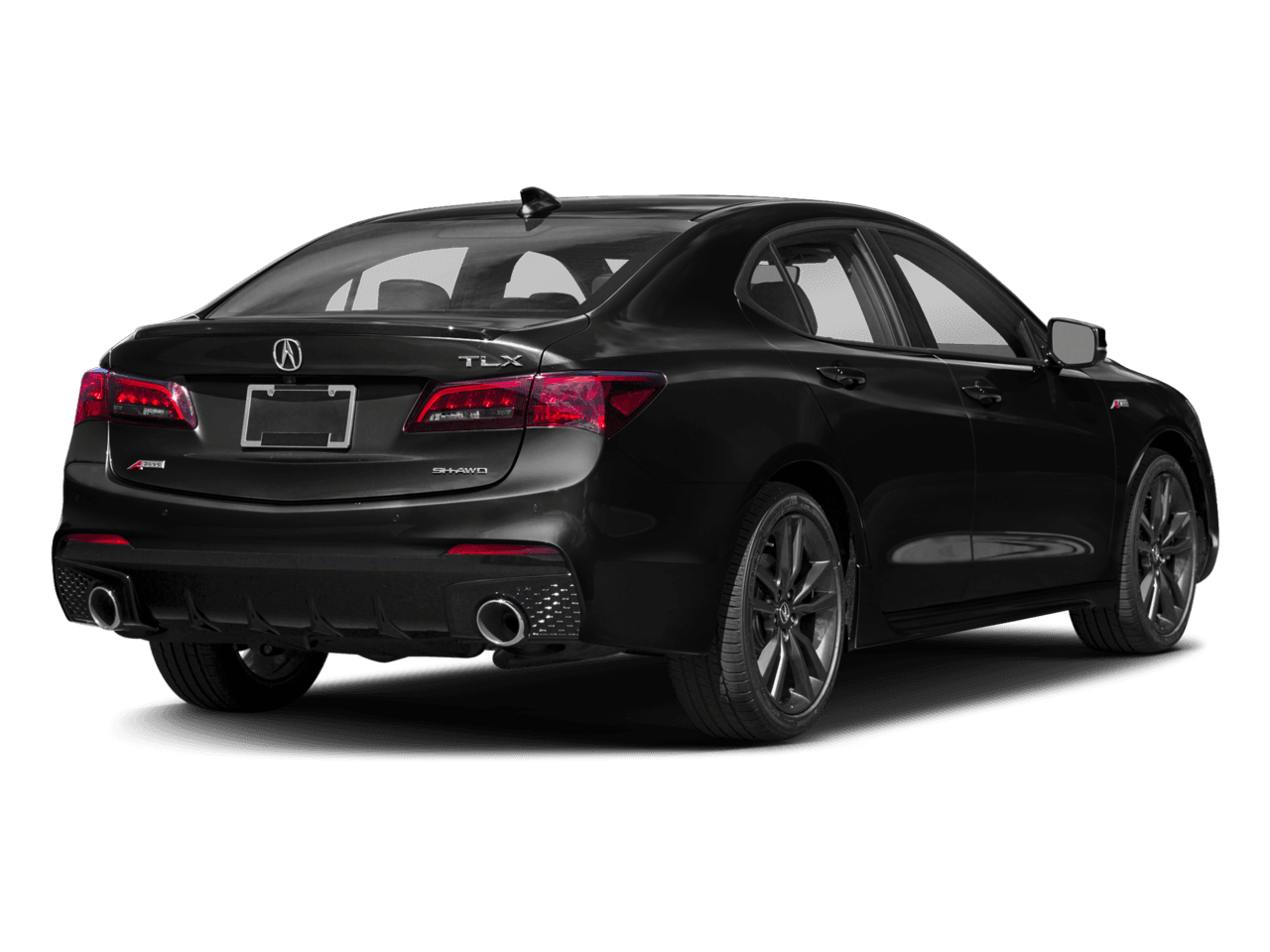 2018 Acura TLX w/A-SPEC Pkg Red Leather - Rear 3/4, facing to the right