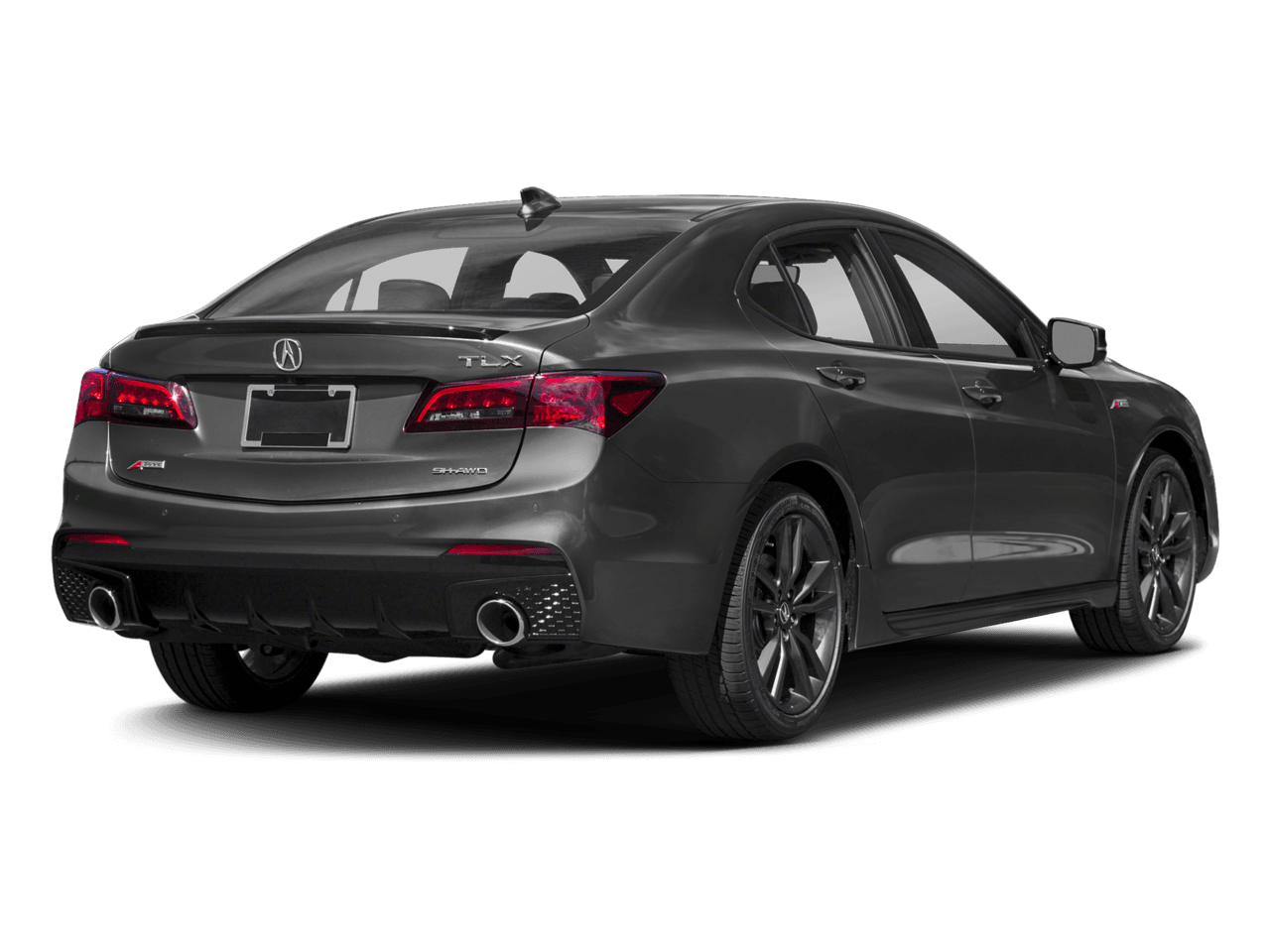 2018 Acura TLX w/A-SPEC Pkg Red Leather - Rear 3/4, facing to the right