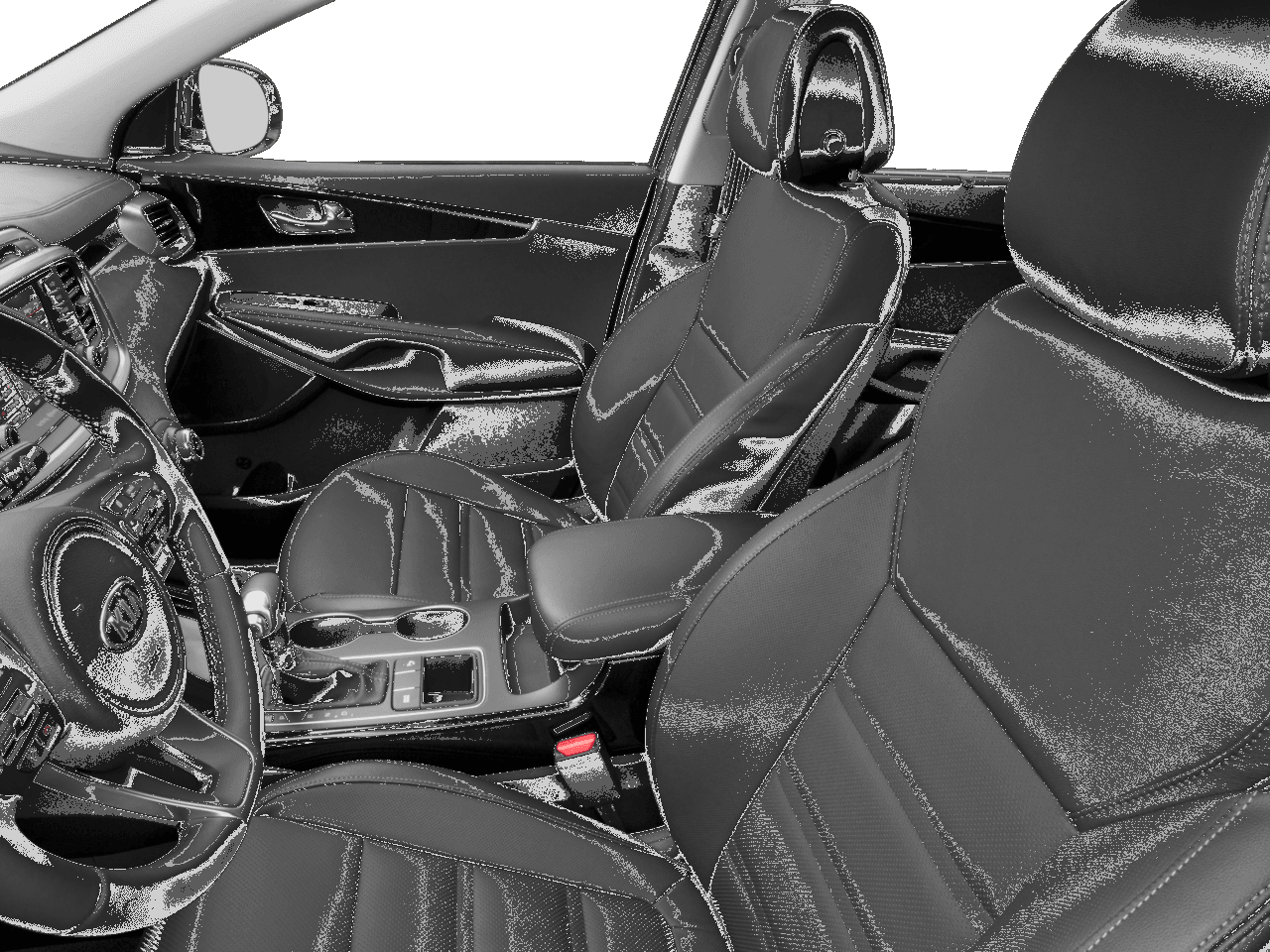 2018 Kia Sorento SX V6 - Interior Driver's Side with Door Open, Front Seat Feature