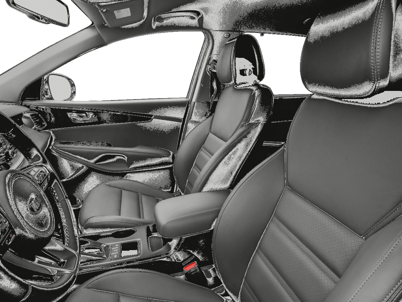 2018 Kia Sorento EX V6 - Interior Driver's Side with Door Open, Front Seat Feature