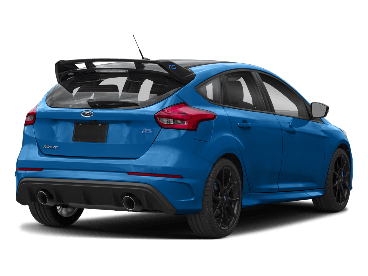 2018 Ford Focus RS Hatch - Rear 3/4, facing to the right