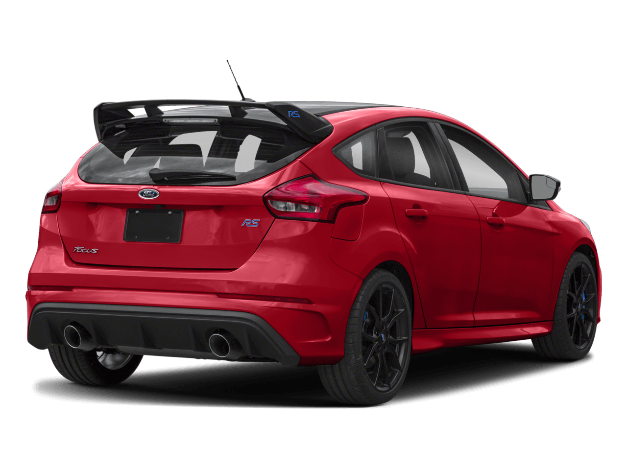 2018 Ford Focus RS Hatch - Rear 3/4, facing to the right