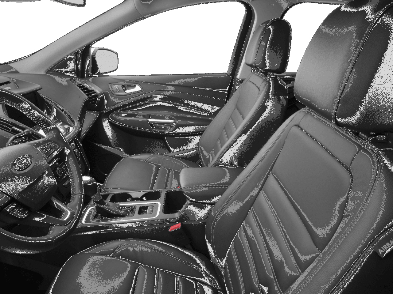 2018 Ford Escape Titanium 4WD - Interior Driver's Side with Door Open, Front Seat Feature