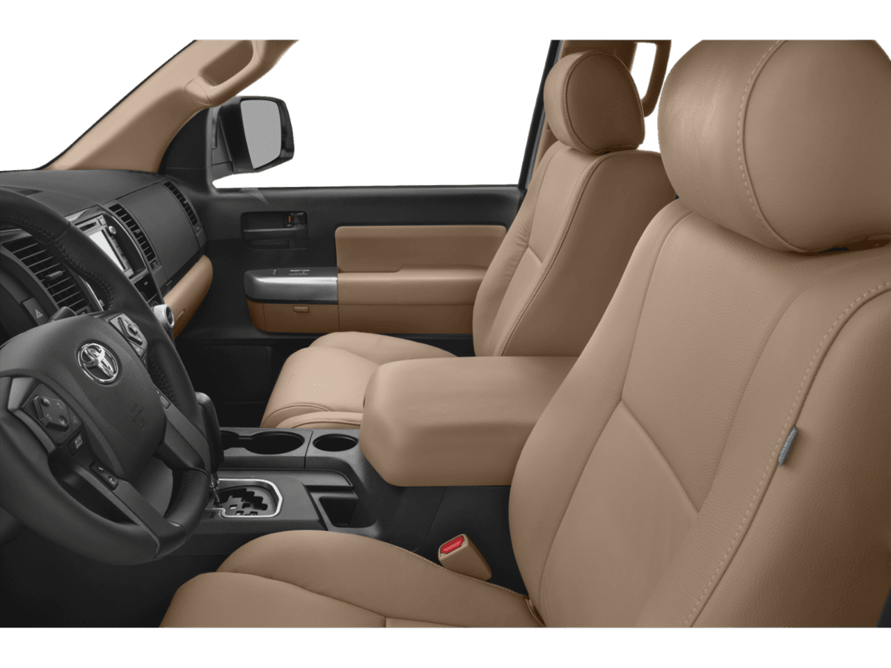 2018 Toyota Sequoia SR5 - Interior Driver's Side with Door Open, Front Seat Feature