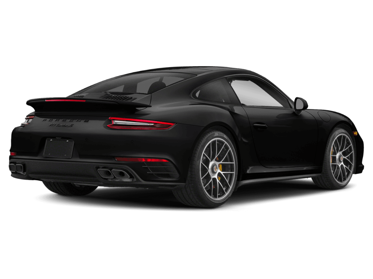 2018 Porsche 911 Turbo S - Rear 3/4, facing to the right