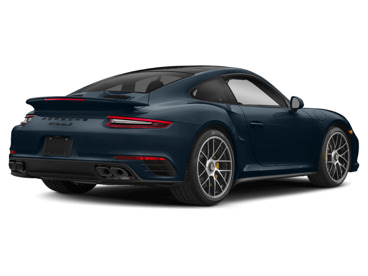 2018 Porsche 911 Turbo S - Rear 3/4, facing to the right