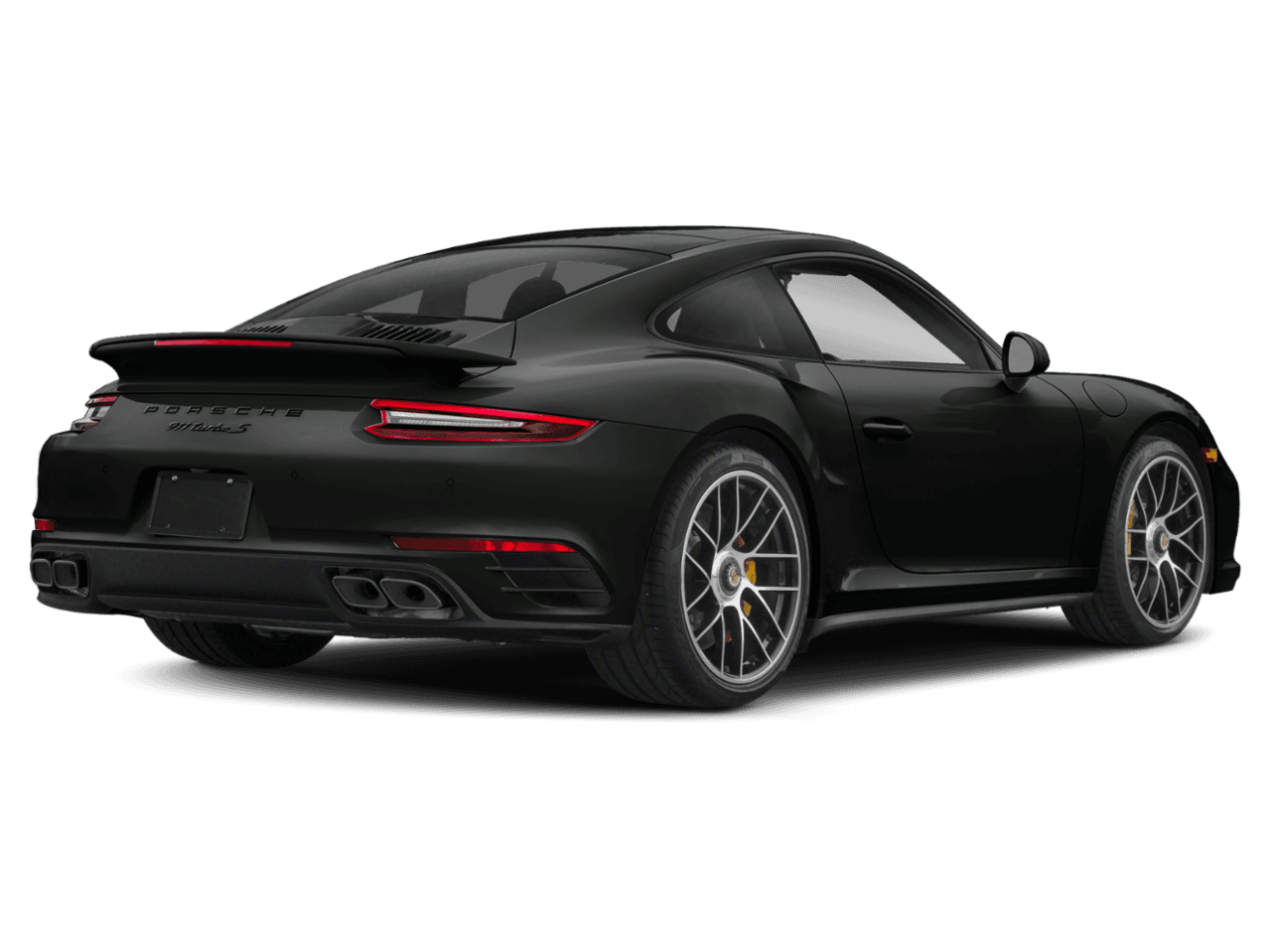 2018 Porsche 911 Turbo S - Rear 3/4, facing to the right