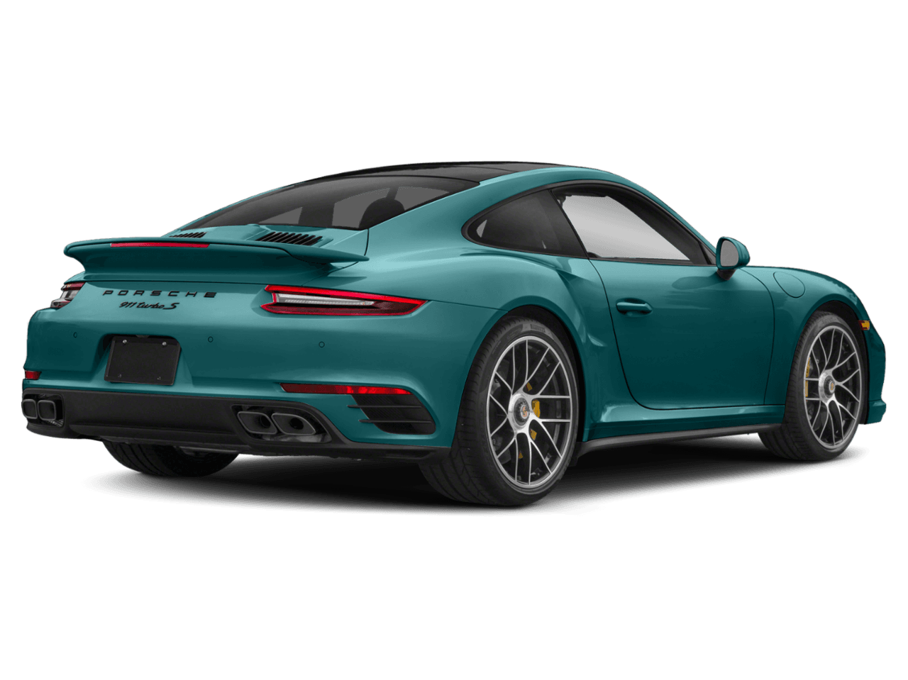 2018 Porsche 911 Turbo S - Rear 3/4, facing to the right