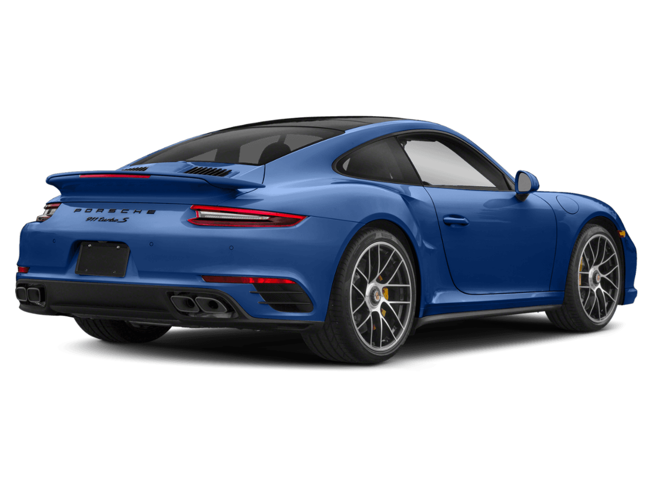 2018 Porsche 911 Turbo S - Rear 3/4, facing to the right
