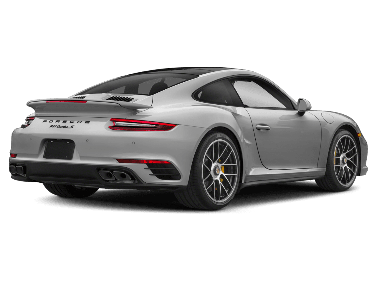 2018 Porsche 911 Turbo S - Rear 3/4, facing to the right