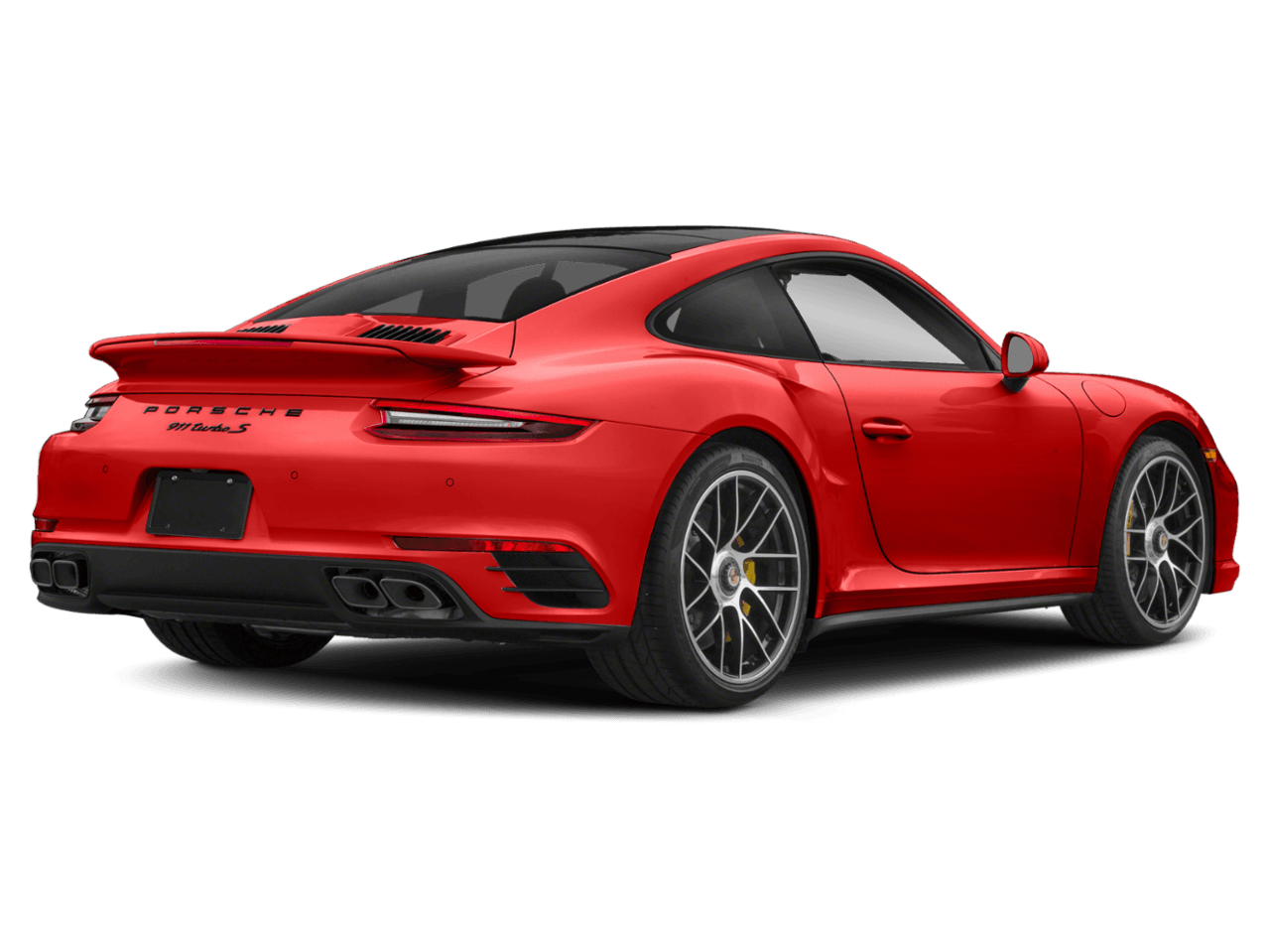 2018 Porsche 911 Turbo S - Rear 3/4, facing to the right