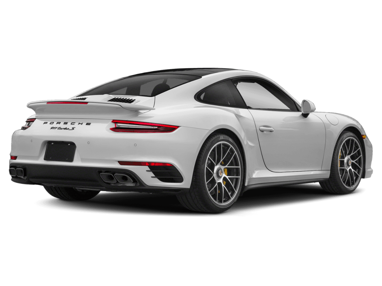 2018 Porsche 911 Turbo S - Rear 3/4, facing to the right
