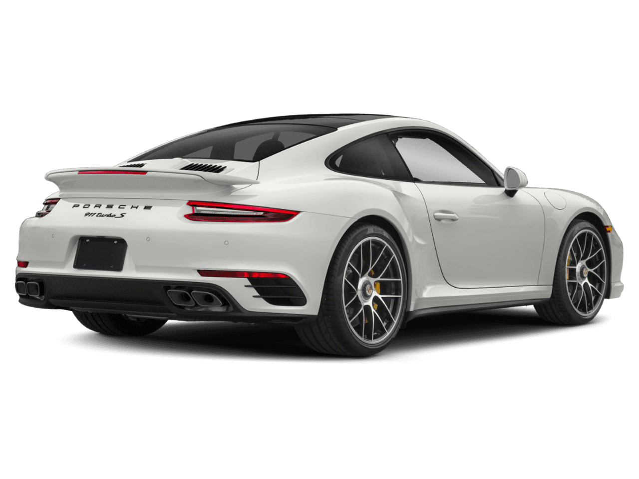 2018 Porsche 911 Turbo S - Rear 3/4, facing to the right