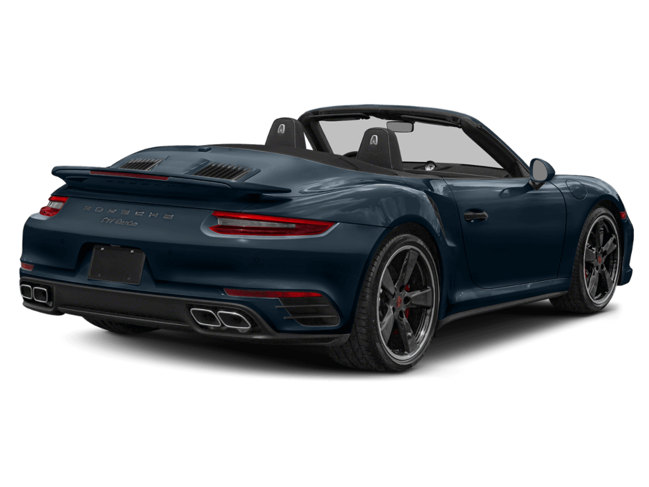 2018 Porsche 911 Turbo S - Rear 3/4, facing to the right