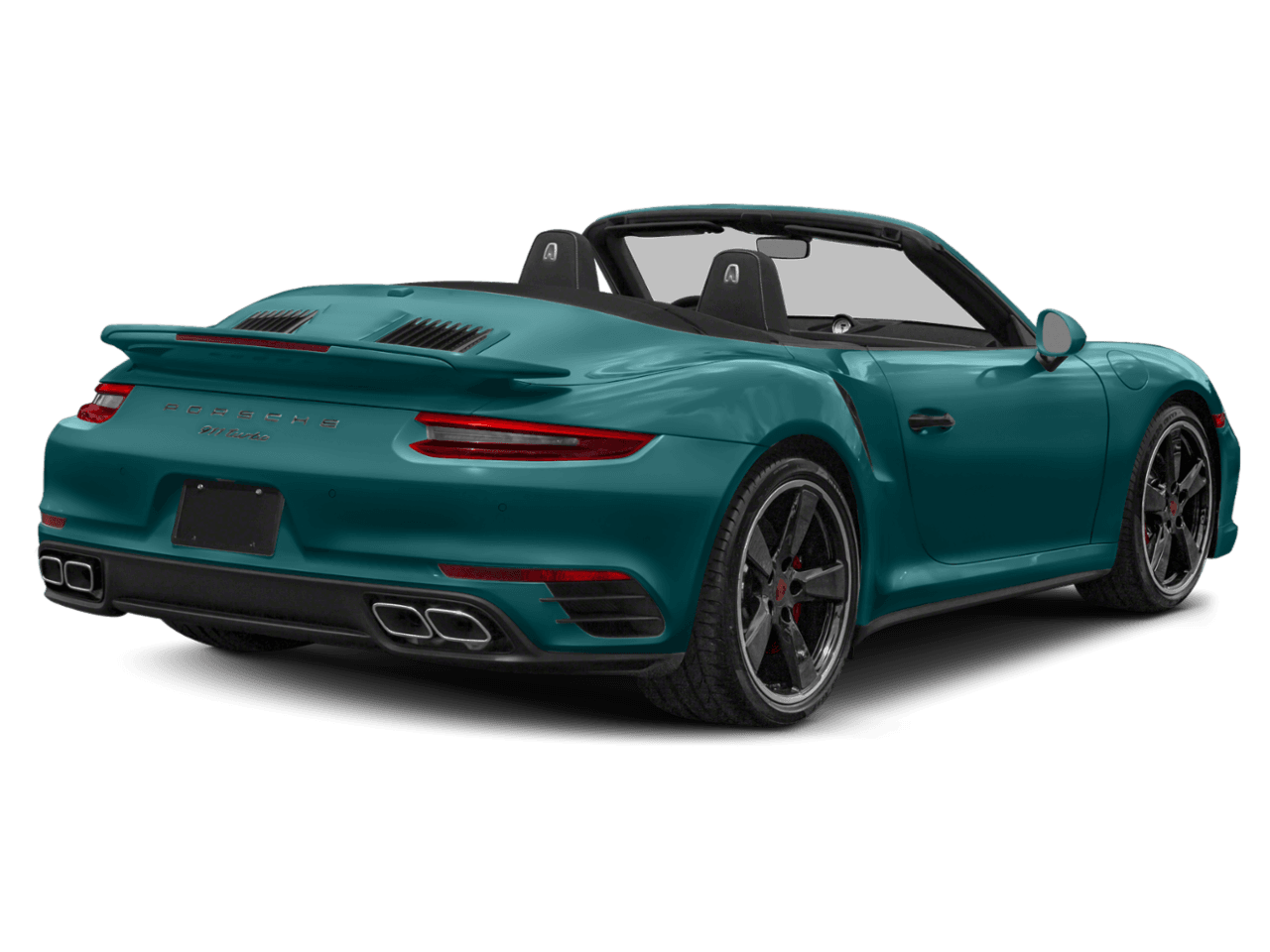 2018 Porsche 911 Turbo S - Rear 3/4, facing to the right