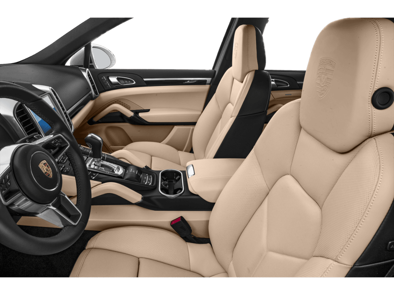 2018 Porsche Cayenne S Platinum Edition E-Hybrid - Interior Driver's Side with Door Open, Front Seat Feature