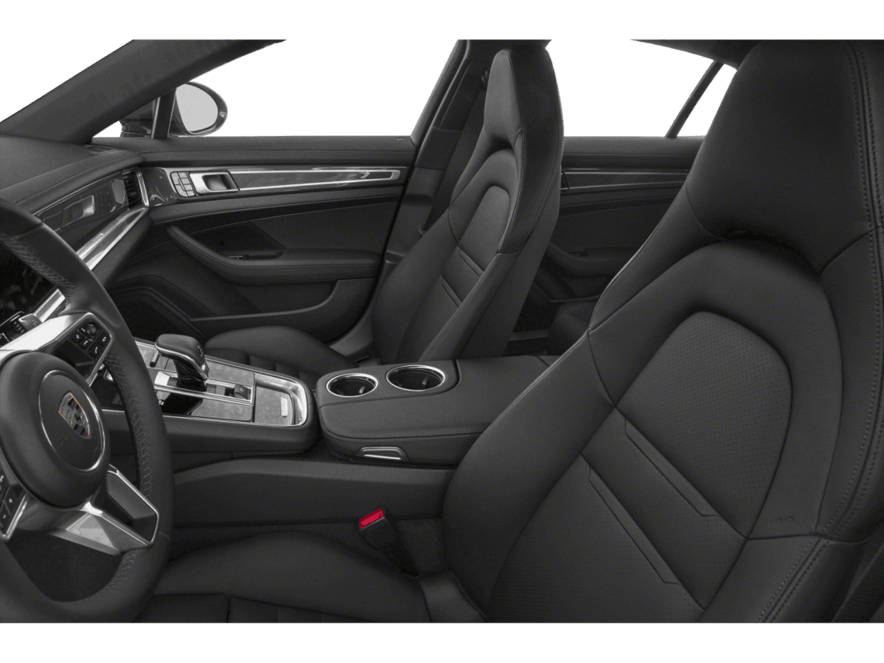 2018 Porsche Panamera  - Interior Driver's Side with Door Open, Front Seat Feature