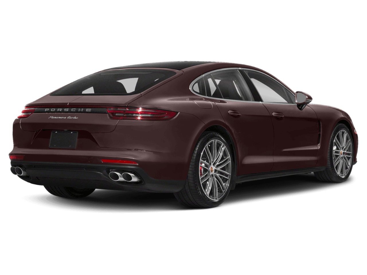 2018 Porsche Panamera Turbo - Rear 3/4, facing to the right