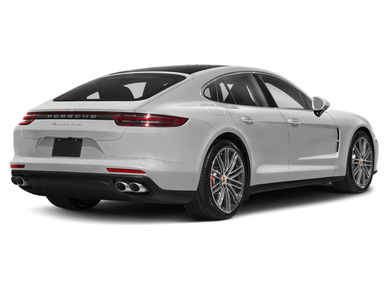 2018 Porsche Panamera Turbo - Rear 3/4, facing to the right