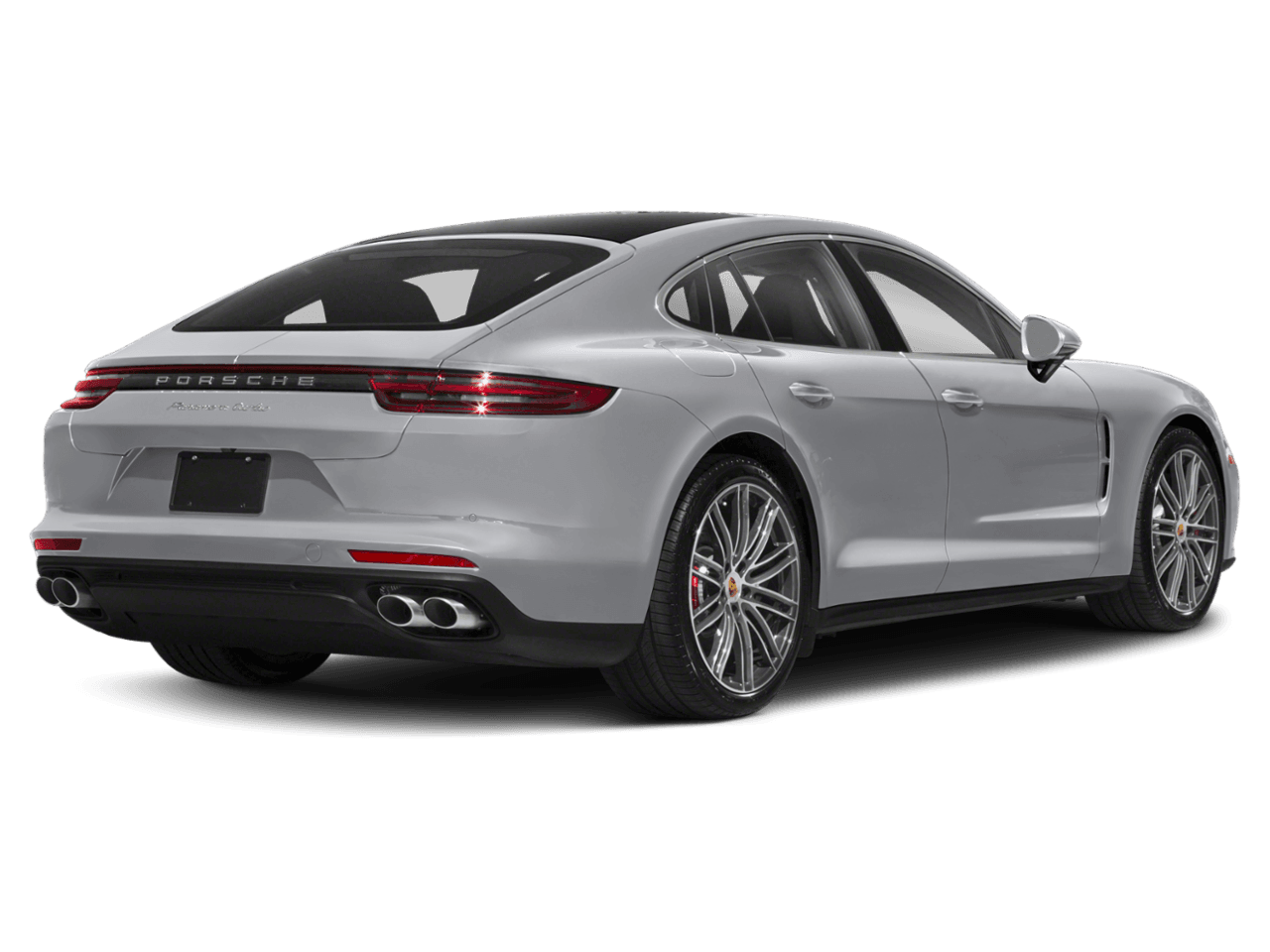 2018 Porsche Panamera Turbo - Rear 3/4, facing to the right