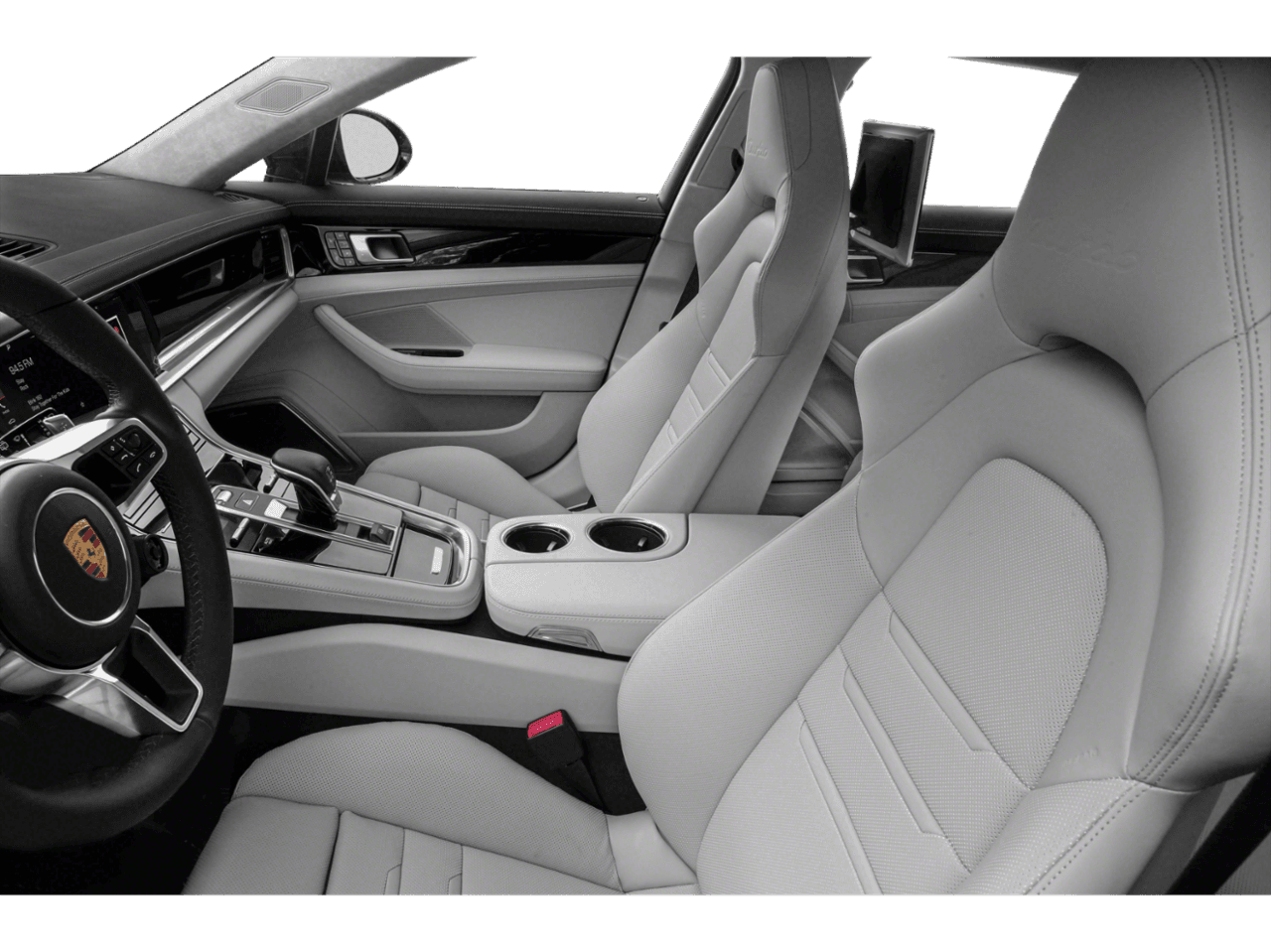 2018 Porsche Panamera Turbo - Interior Driver's Side with Door Open, Front Seat Feature
