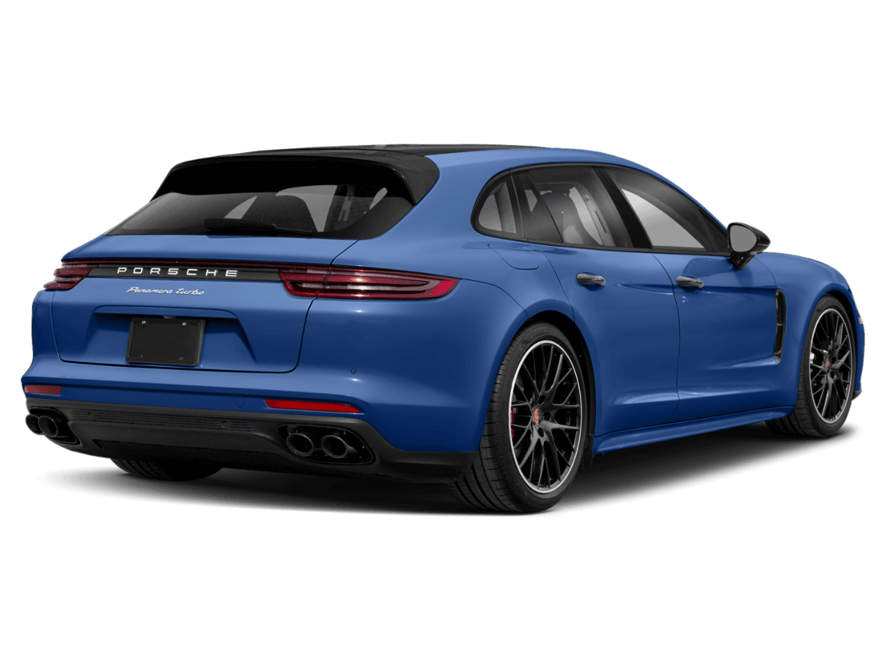 2018 Porsche Panamera Turbo - Rear 3/4, facing to the right