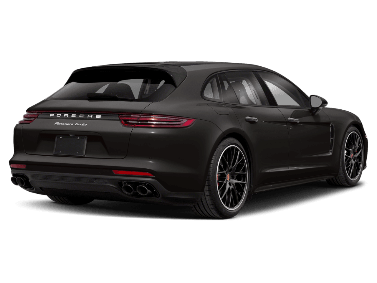 2018 Porsche Panamera Turbo - Rear 3/4, facing to the right