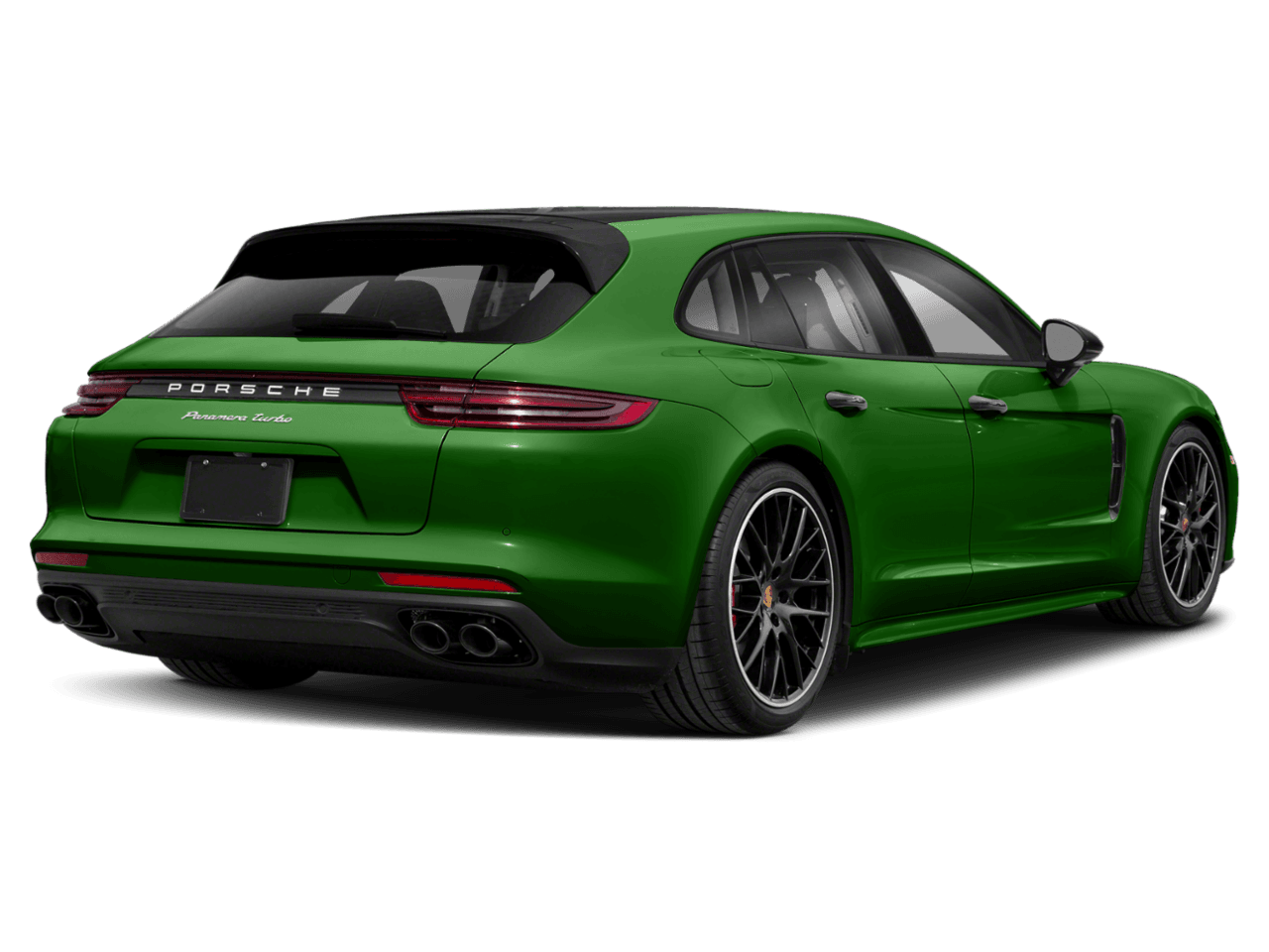 2018 Porsche Panamera Turbo - Rear 3/4, facing to the right