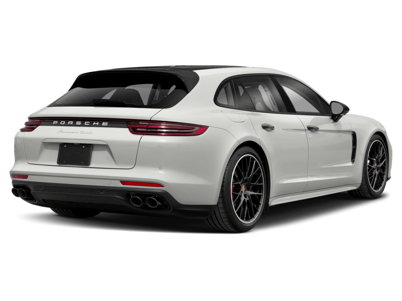 2018 Porsche Panamera Turbo - Rear 3/4, facing to the right
