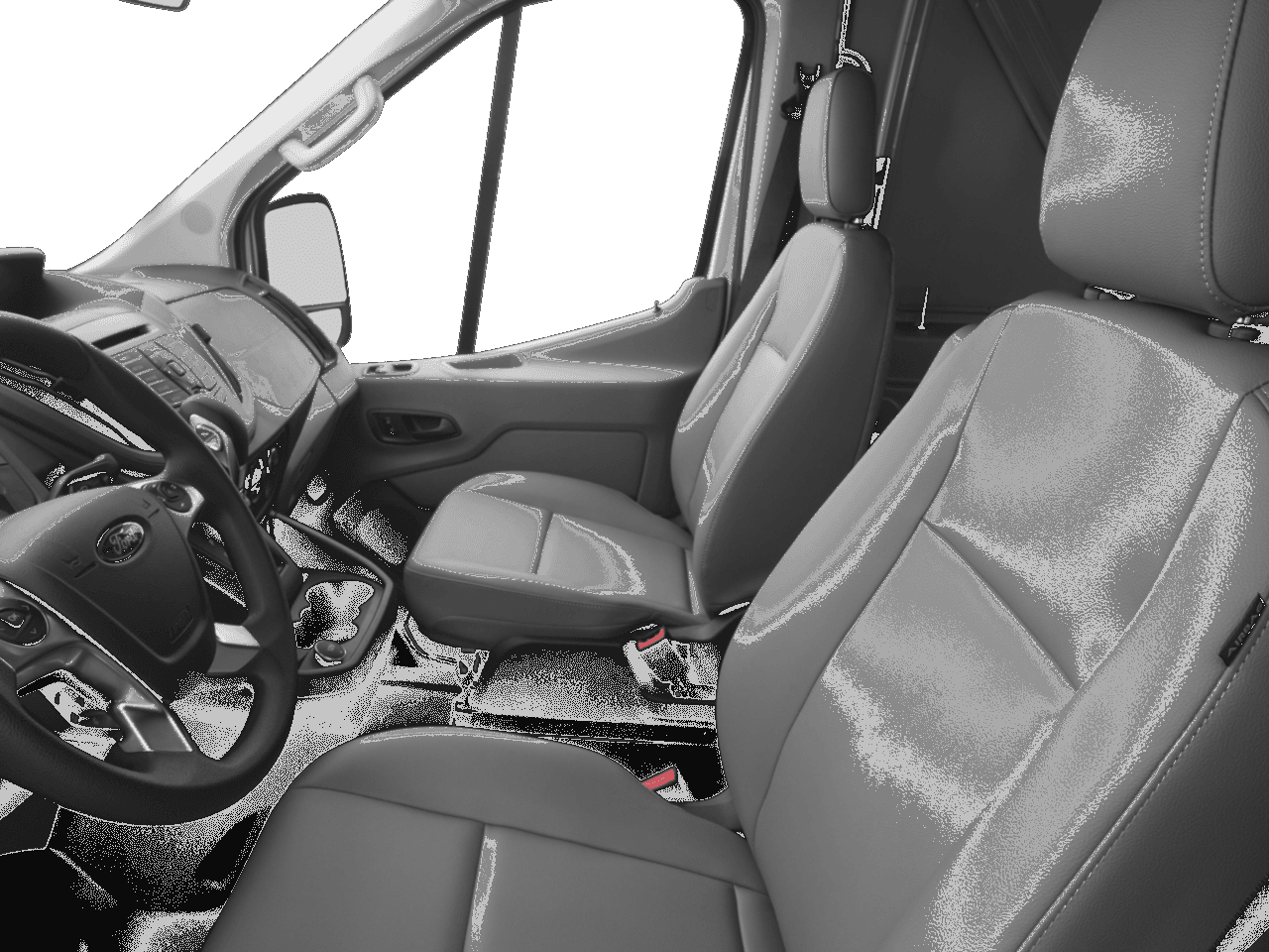 2018 Ford Transit Van T-150 130" Med Rf 8600 GVWR Dual Dr - Interior Driver's Side with Door Open, Front Seat Feature