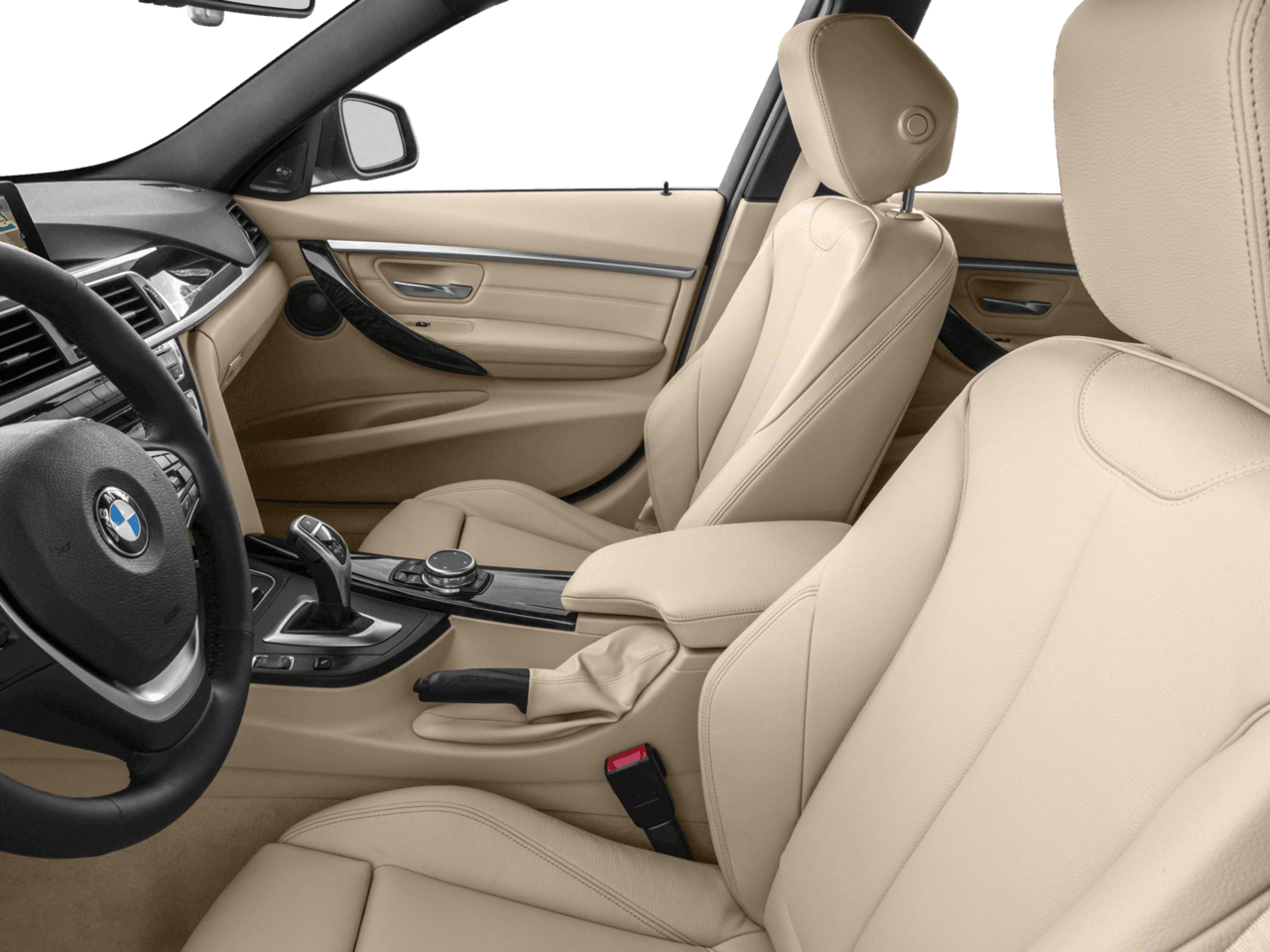2018 BMW 3 Series 328d xDrive - Interior Driver's Side with Door Open, Front Seat Feature