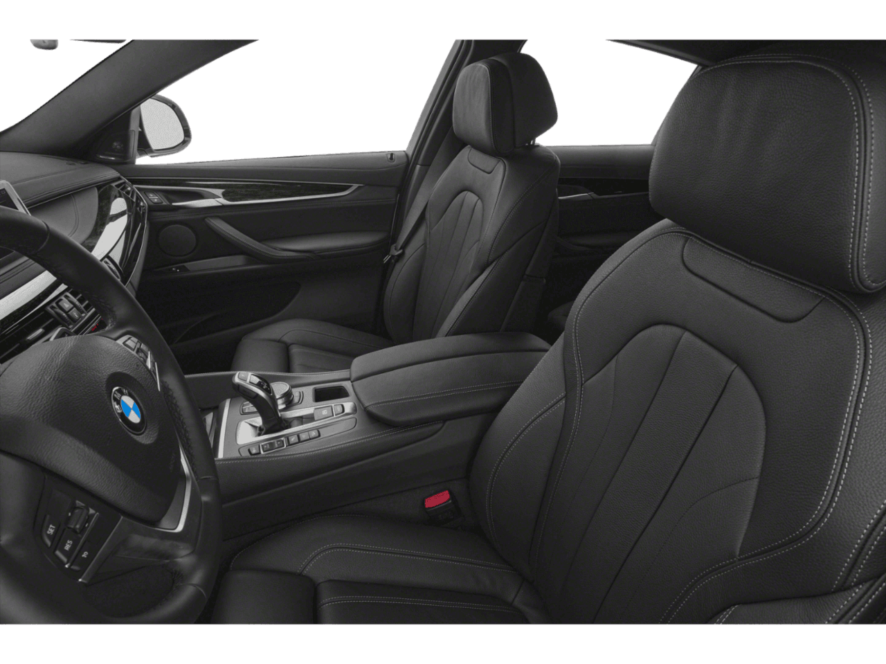 2018 BMW X6 xDrive35i - Interior Driver's Side with Door Open, Front Seat Feature