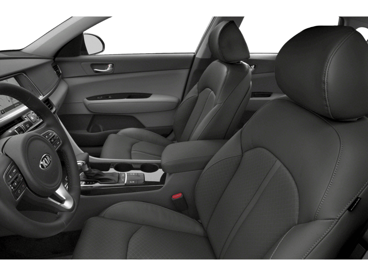 2018 Kia Optima LX - Interior Driver's Side with Door Open, Front Seat Feature