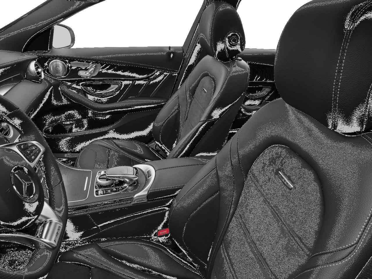 2018 Mercedes-Benz C-Class AMG C 63 - Interior Driver's Side with Door Open, Front Seat Feature