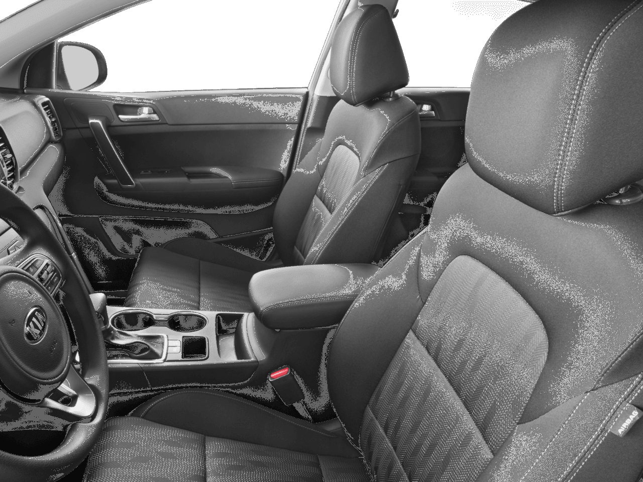 2018 Kia Sportage LX - Interior Driver's Side with Door Open, Front Seat Feature