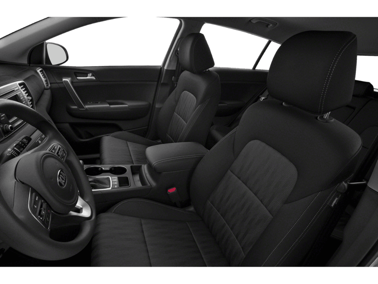 2018 Kia Sportage LX - Interior Driver's Side with Door Open, Front Seat Feature