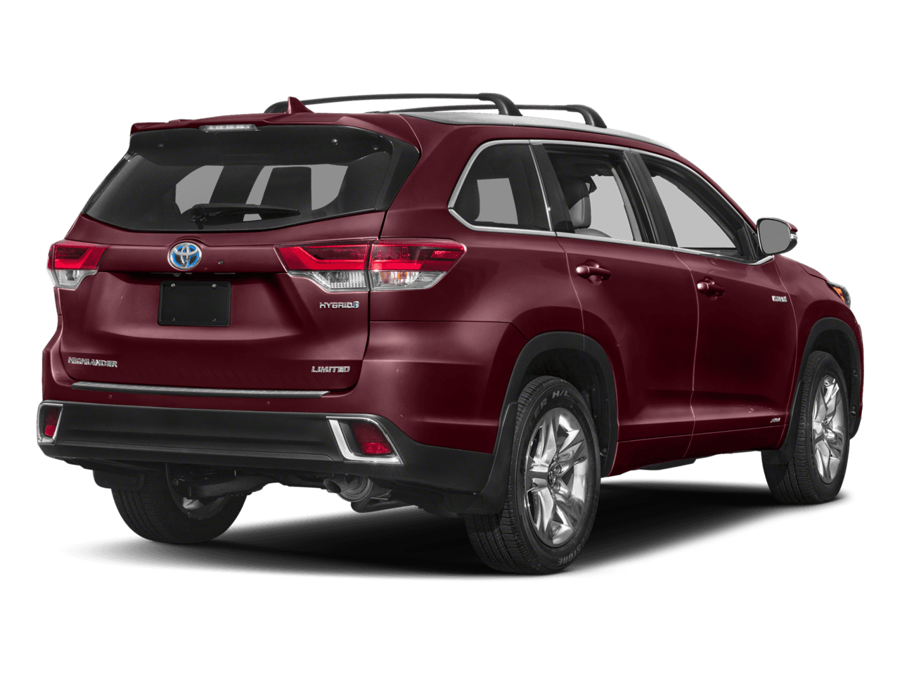 2018 Toyota Highlander Hybrid Limited Platinum - Rear 3/4, facing to the right