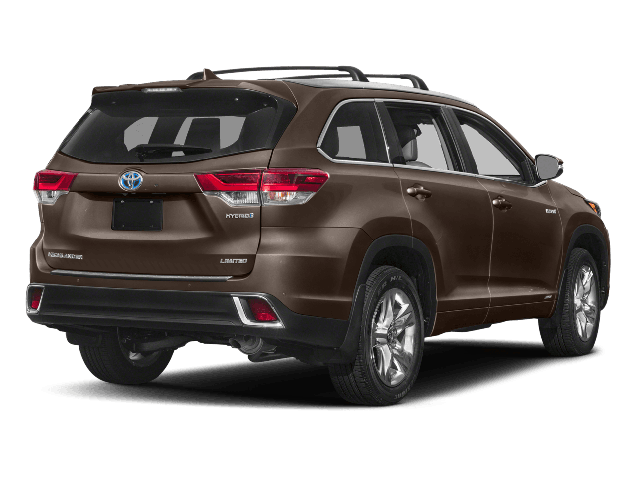 2018 Toyota Highlander Hybrid Limited Platinum - Rear 3/4, facing to the right
