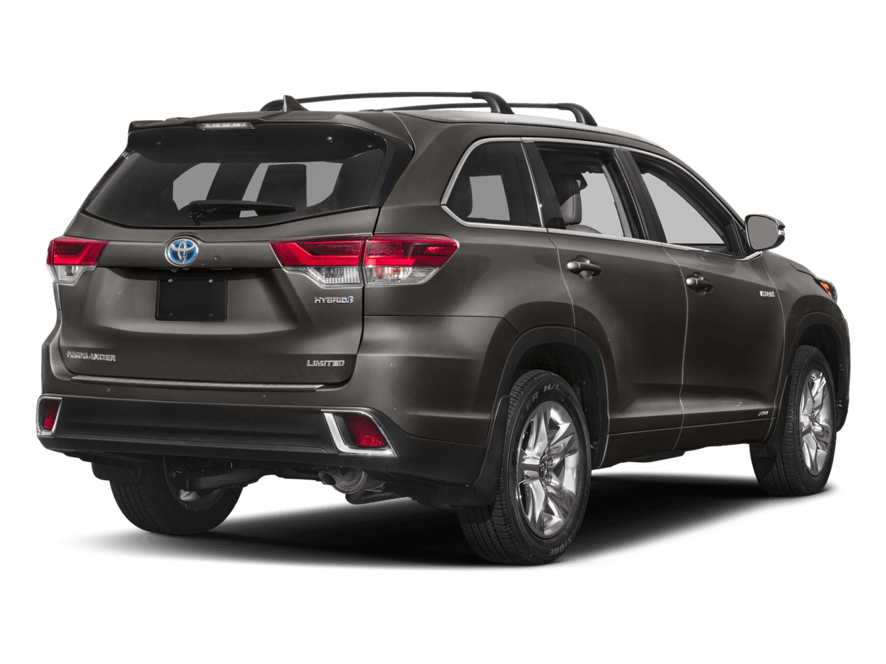 2018 Toyota Highlander Hybrid Limited Platinum - Rear 3/4, facing to the right