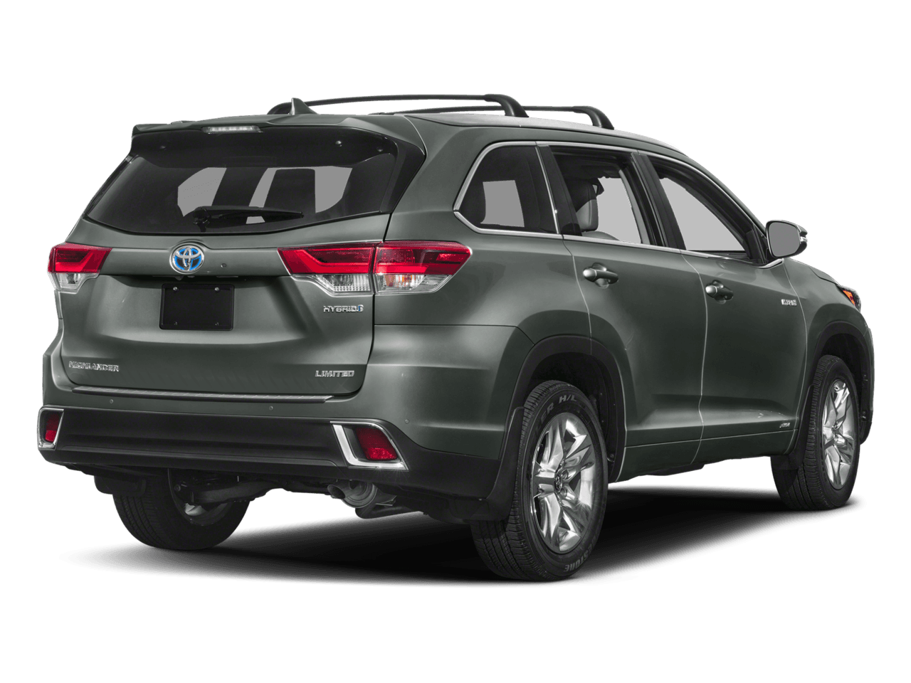 2018 Toyota Highlander Hybrid Limited Platinum - Rear 3/4, facing to the right