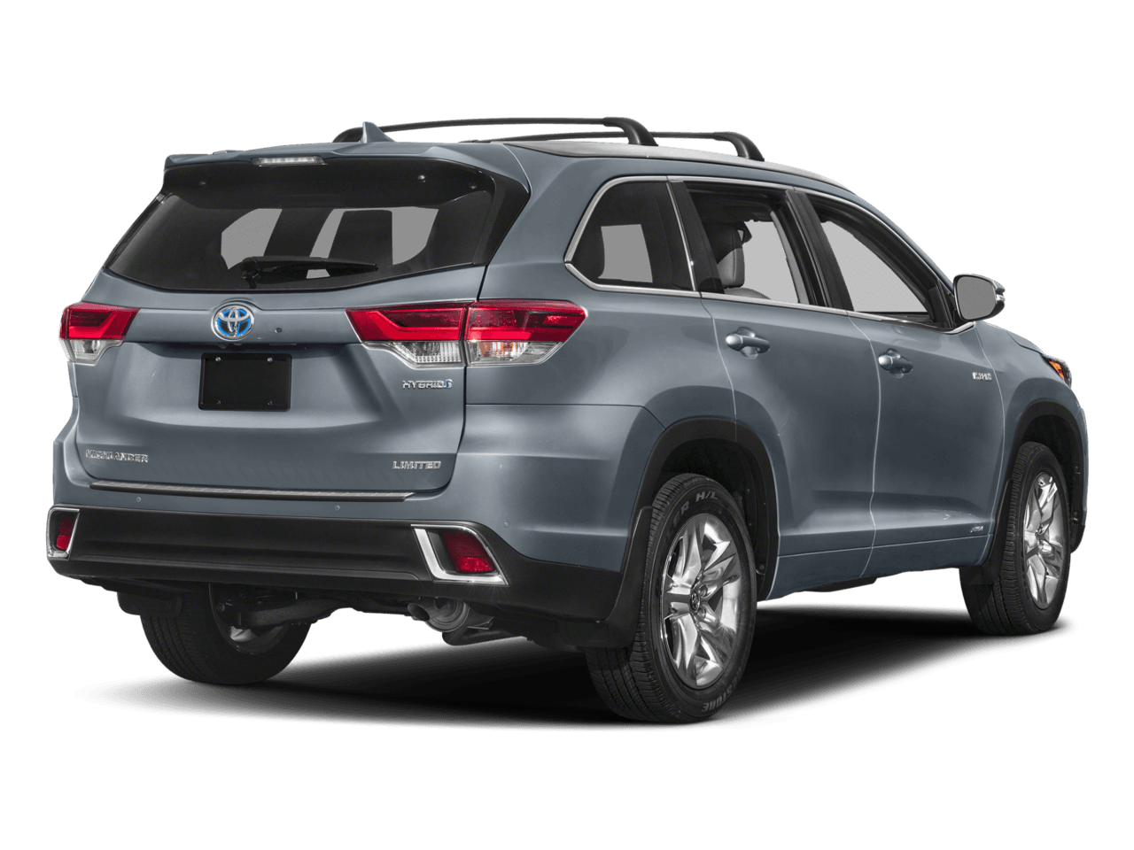 2018 Toyota Highlander Hybrid Limited Platinum - Rear 3/4, facing to the right