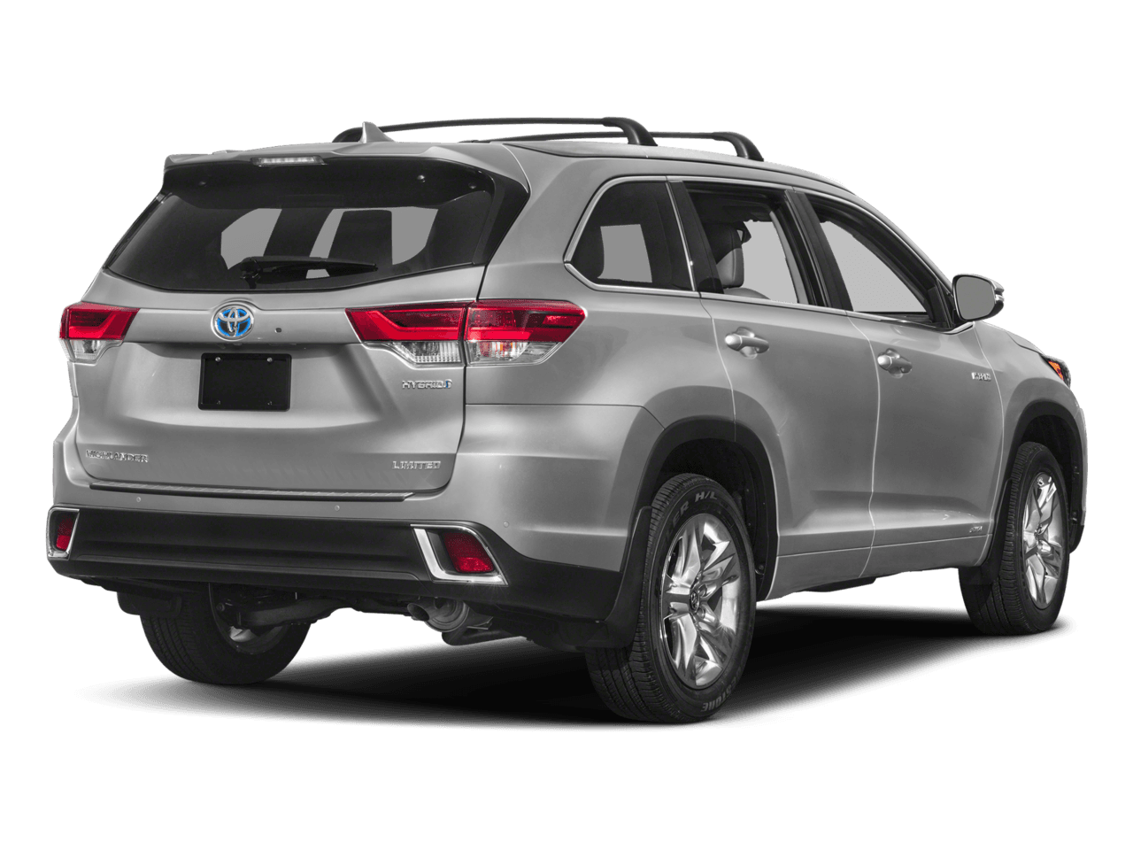 2018 Toyota Highlander Hybrid Limited Platinum - Rear 3/4, facing to the right