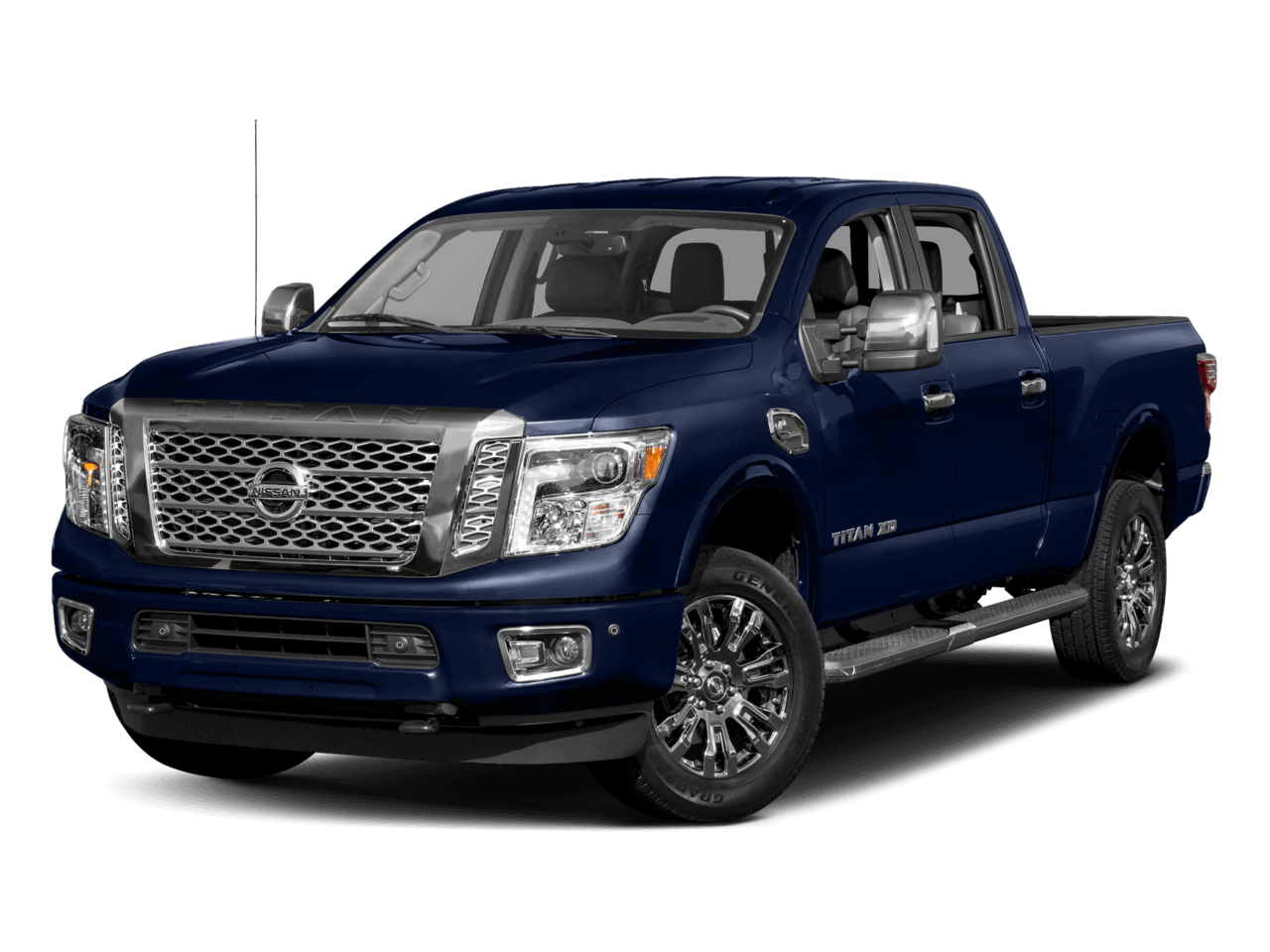 2018 Nissan Titan XD Platinum Reserve - Front 3/4, facing to the left