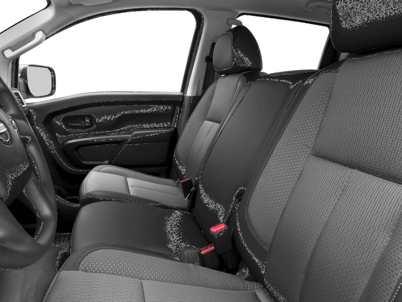 2018 Nissan Titan XD S - Interior Driver's Side with Door Open, Front Seat Feature