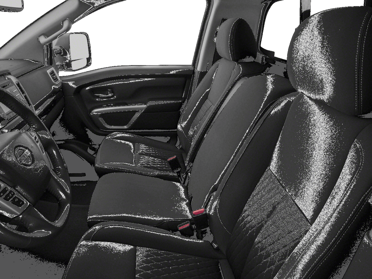2018 Nissan Titan XD S - Interior Driver's Side with Door Open, Front Seat Feature