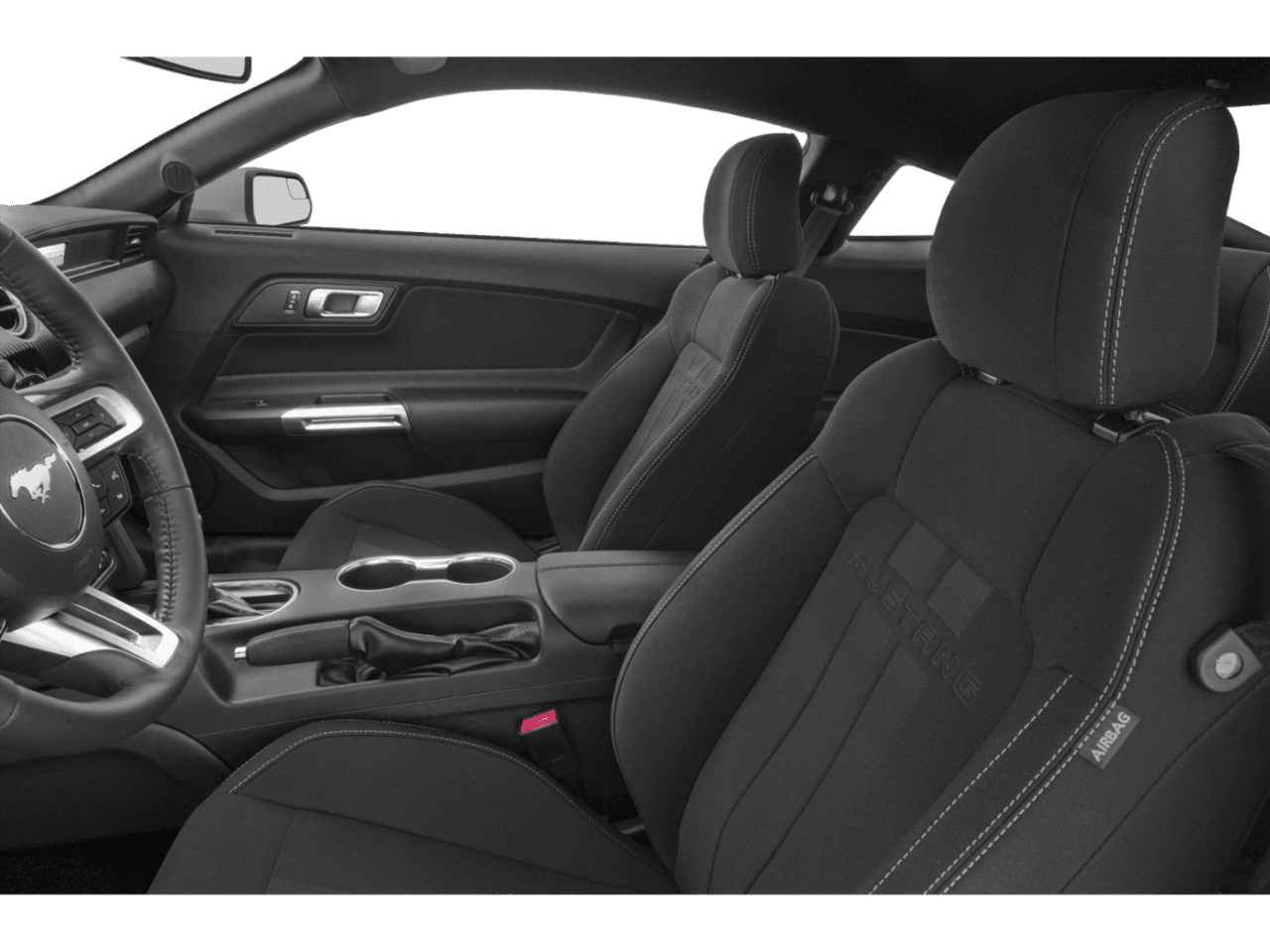 2018 Ford Mustang GT Premium Fastback - Interior Driver's Side with Door Open, Front Seat Feature