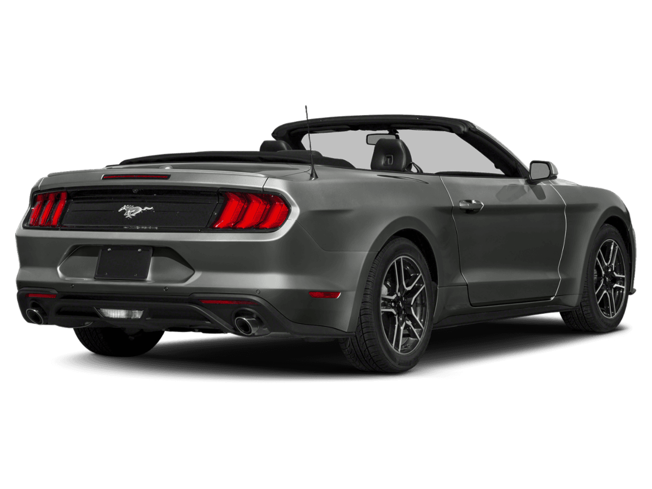 2018 Ford Mustang EcoBoost Convertible - Rear 3/4, facing to the right