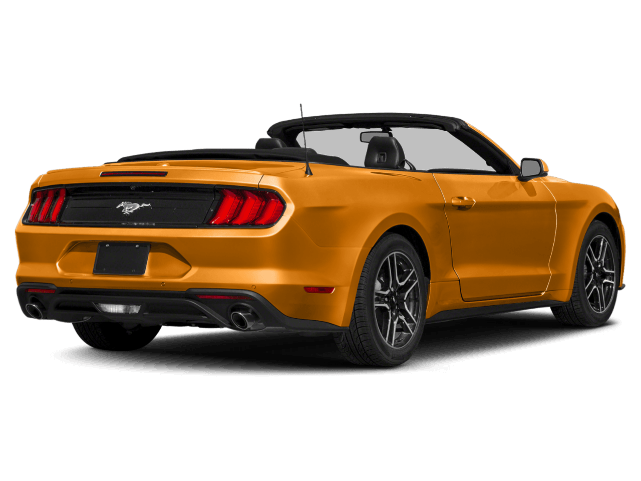 2018 Ford Mustang EcoBoost Convertible - Rear 3/4, facing to the right