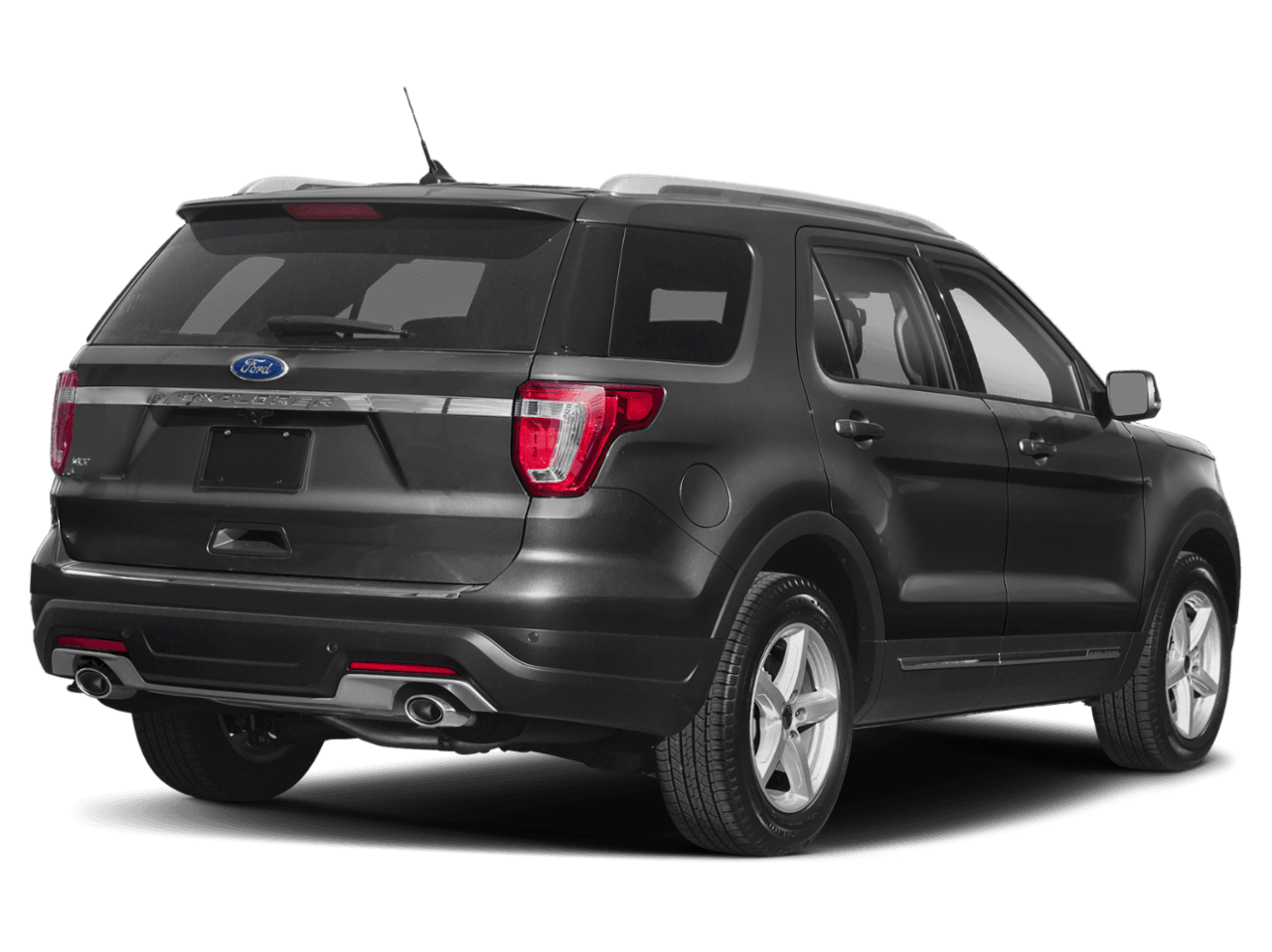 2018 Ford Explorer XLT FWD - Rear 3/4, facing to the right
