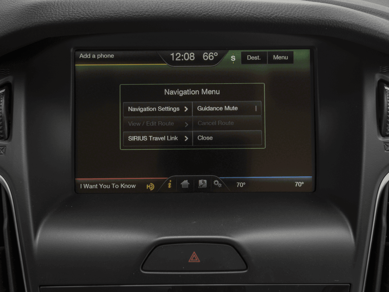 2018 Ford Focus Electric Hatch - Interior Navigation System